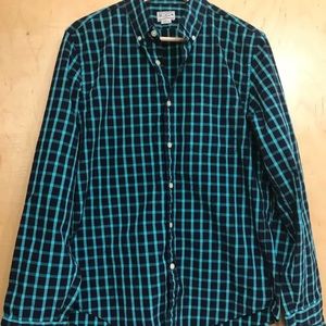 J CREW Men's Casual Button Down Checkered Shirt
